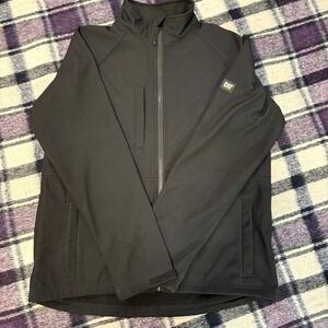 Cat Workwear Mens Ripstop Softshell Jacket Full Zip Black Medium Style 1040046